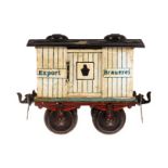 Märklin Bierwagen 1808, Spur 1, uralt, HL, mit 2 ST, Kupplungen verändert, Dach ÜL, LS und