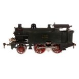 Märklin 1-B Tenderlok TMN 65/13021, Spur 1, elektr., grün/schwarz, mit 2 el. bel. Stirnlampen,