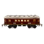 Märklin int. Speisewagen 1932 G, Spur 1, HL, mit Inneneinrichtung, 4 AT, Schildern und Gussrädern, 1