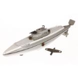 JEP U-Boot ”Nautilus” 919, HL, Uhrwerk intakt, mit Schlüssel, LS, Alterungs- und Gebrauchsspuren,