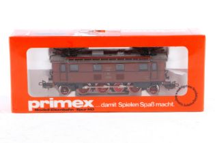 Primex E-Lok ”20 013” 3187, Spur H0, rotbraun, Alterungsspuren, im tw besch. OK, Z 2-3