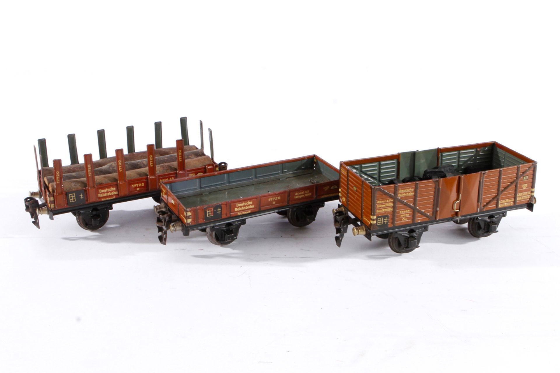 3 Märklin Güterwagen 1764, 1765 und 1769, Spur 0, CL, L 16,5, Z 4