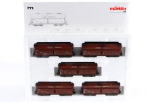Märklin Wagen-Set ”Ruhrkohle AG” 4824, Spur H0, 5-teilig, Alterungsspuren, OK, Z 2
