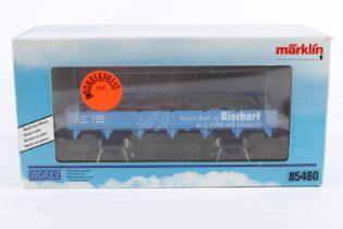 Märklin Maxi Güterwagen ”Rischart” 85480, Spur 1, blau, Alterungsspuren, OK, Z 2