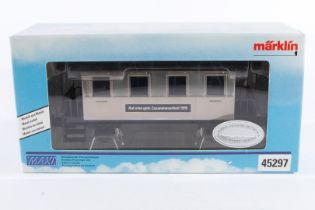 Märklin Maxi Personenwagen ”Auf eine gute Zusammenarbeit 1995” 45297, Spur 1, vernickelt,