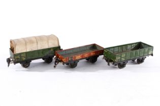 3 Märklin Güterwagen 1761, 1763 und 1764, Spur 0, CL, L 16,5, Z 4