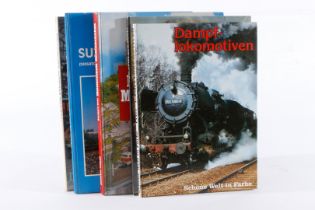 5 versch. Bücher über Eisenbahn, Alterungsspuren