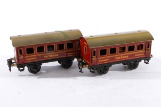 2 Märklin Mitropa Wagen 1725, Spur 0, CL, LS, L 16,5, Z 3