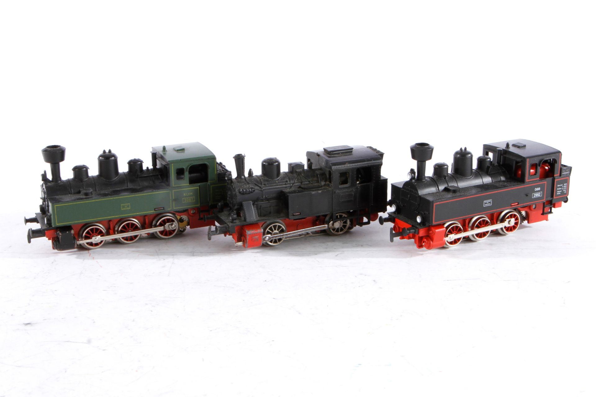 3 Märklin Tenderlokomotiven, Spur H0, Alterungsspuren, Z 3