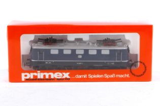 Primex E-Lok ”141 207-1” 3033, Spur H0, blau, Alterungsspuren, im tw besch. Karton, Z 3