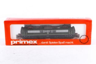 Primex E-Lok ”151 043-7” 3195, Spur H0, grün/schwarz, Alterungsspuren, im tw besch. und NV OK, Z 2-