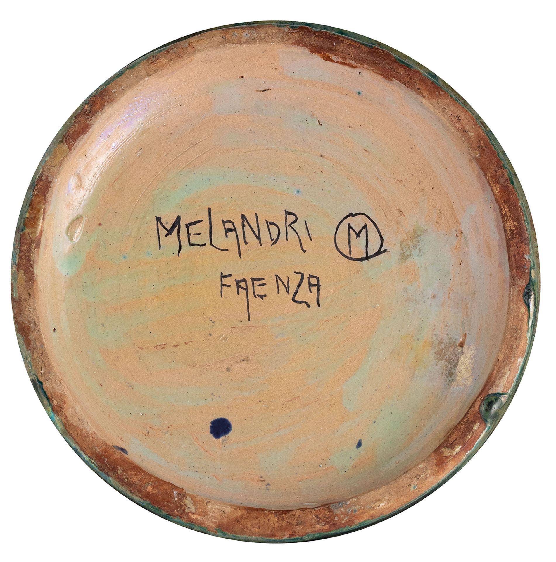 COPPA IN MAIOLICA LUSTRATA, FORNACE (PIETRO) MELANDRI, FAENZA, CIRCA 1950 - Image 3 of 3