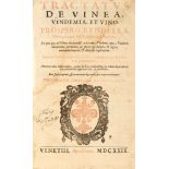 [ENOLOGY] RENDELLA, Prospero (1533-1630). Tractatus de vinea. Venice: Giunta, 1629.