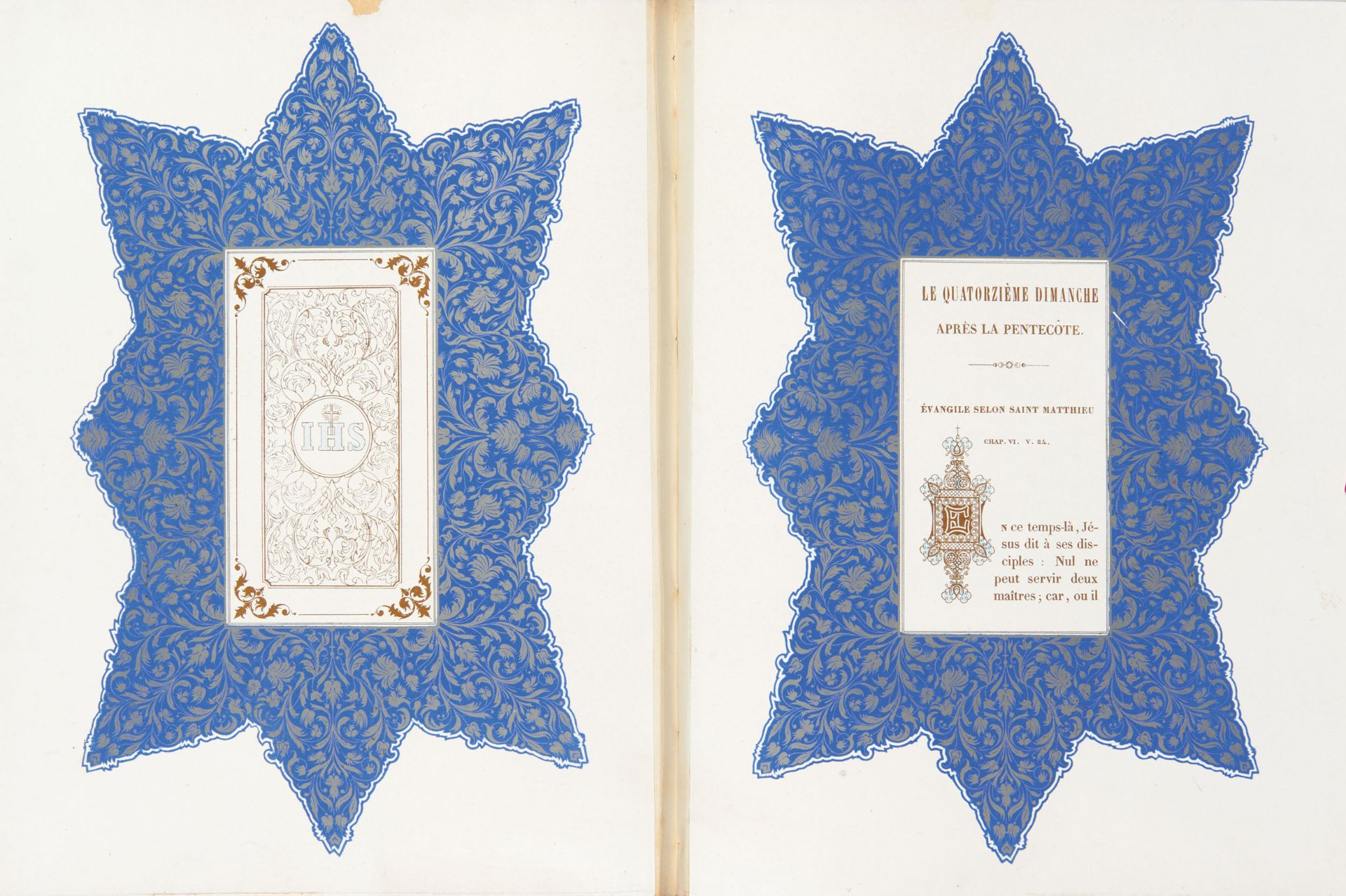 [ART OF PRINTING]. Les saints evangiles des dimanches et f?tes. Chalons sur Marne: Barbat, 1844.