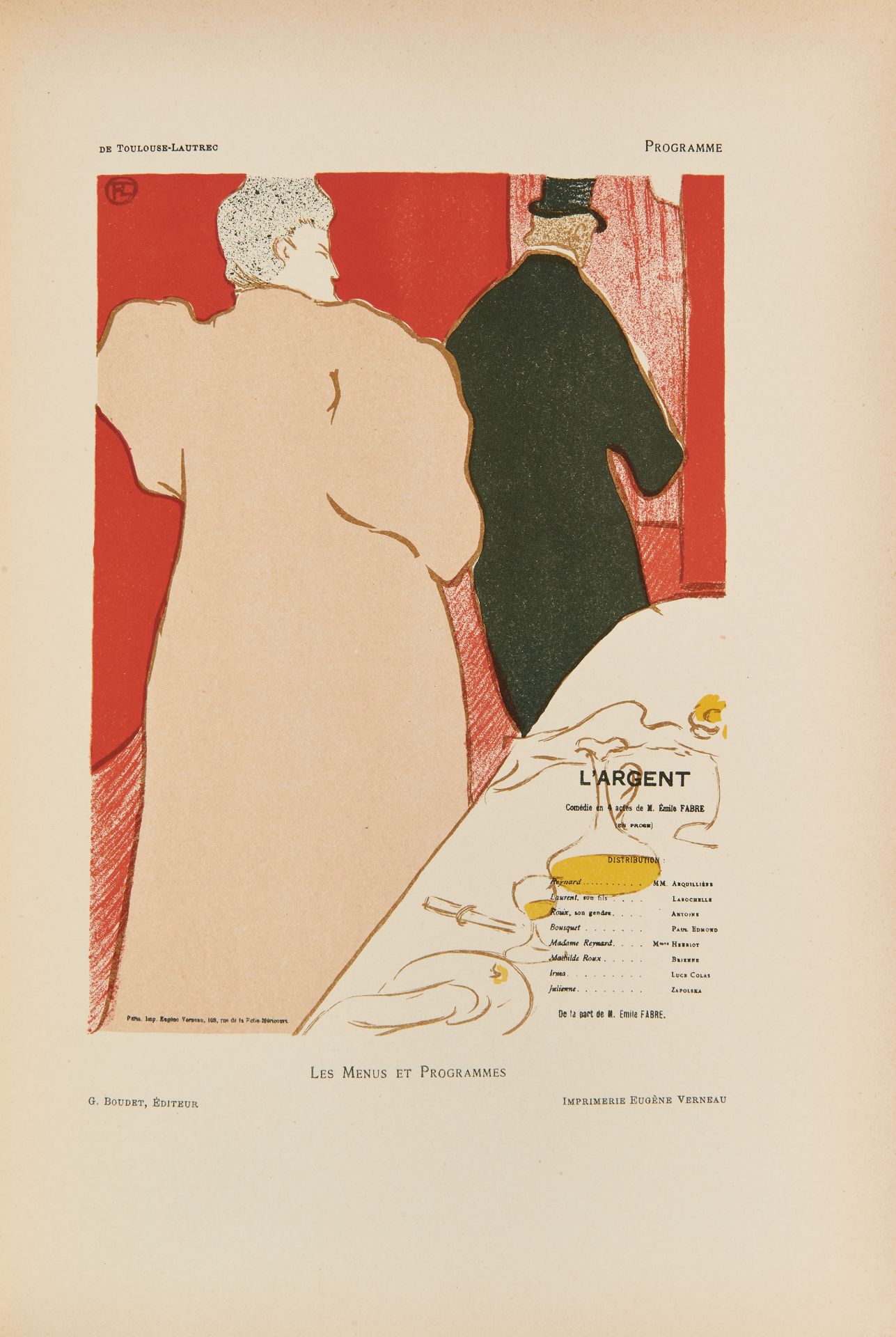 MAILLARD, L&eacute;on (1860-1929). Les menus & programmes illustr&eacute;s : invitations, billets - Image 2 of 3