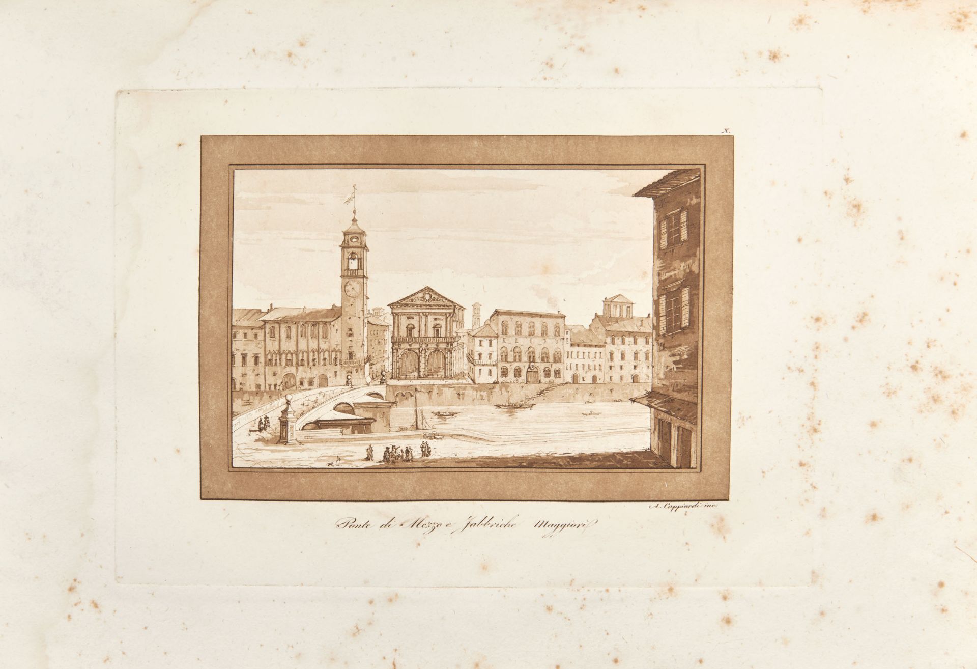 [PISA] ROSSI, Giuseppe. Collezione delle piu interessanti vedute e monumenti della cittá di Pisa - Image 2 of 3