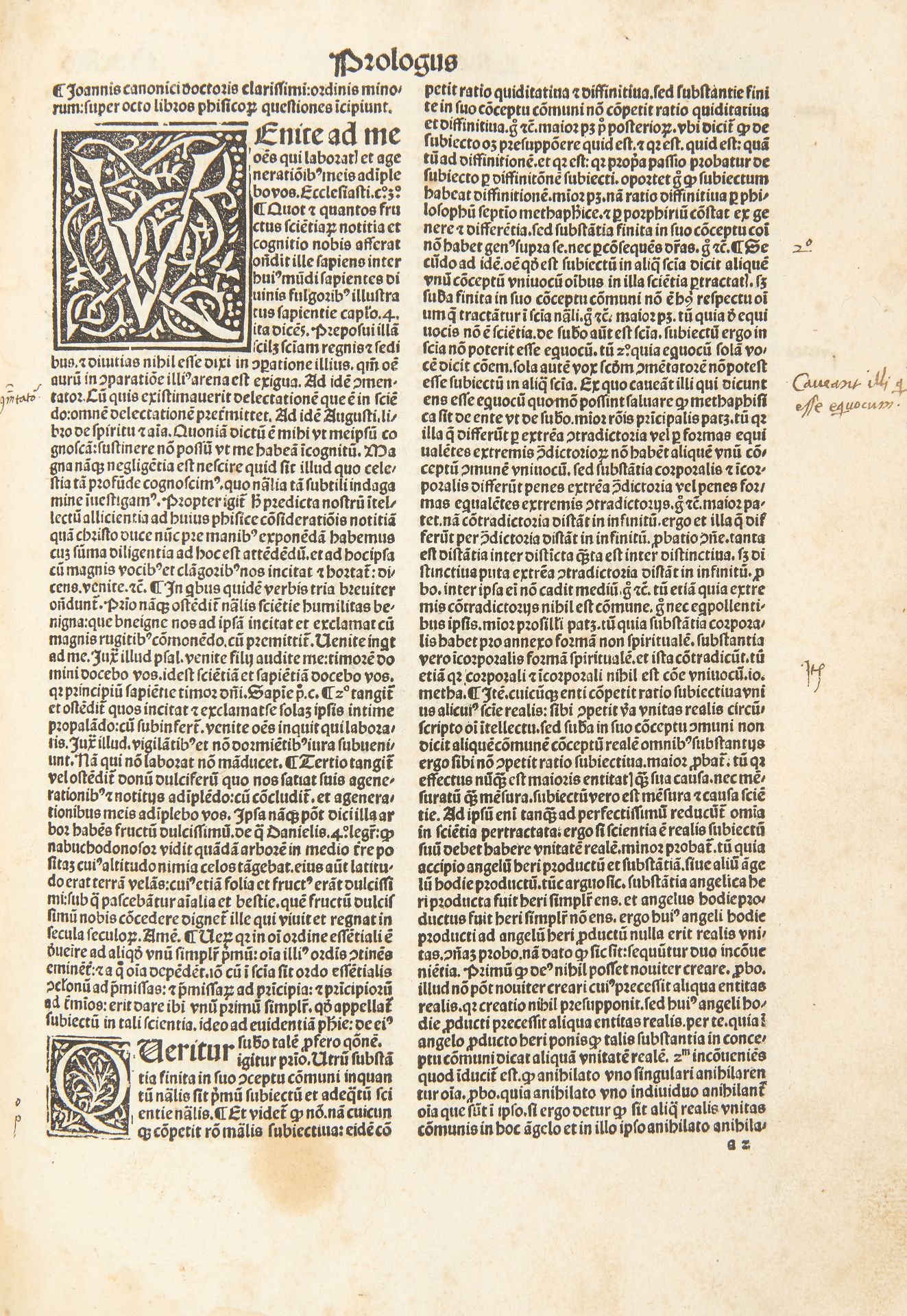 [ARISTOTLE] DOMINICUS DE FLANDRA (1425-1500). Commentaria super libris posteriorum Aristotelis,