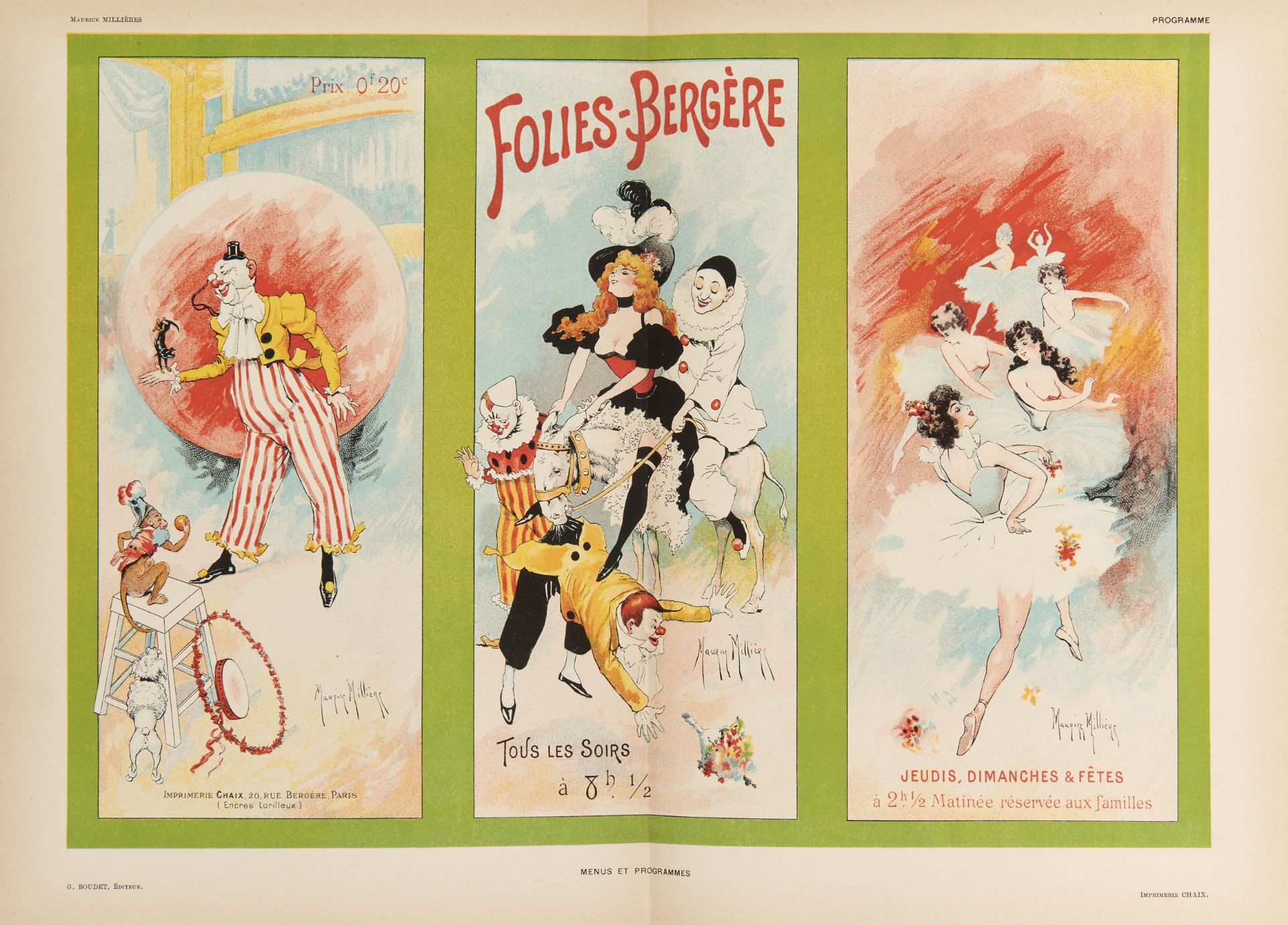 MAILLARD, L&eacute;on (1860-1929). Les menus & programmes illustr&eacute;s : invitations, billets