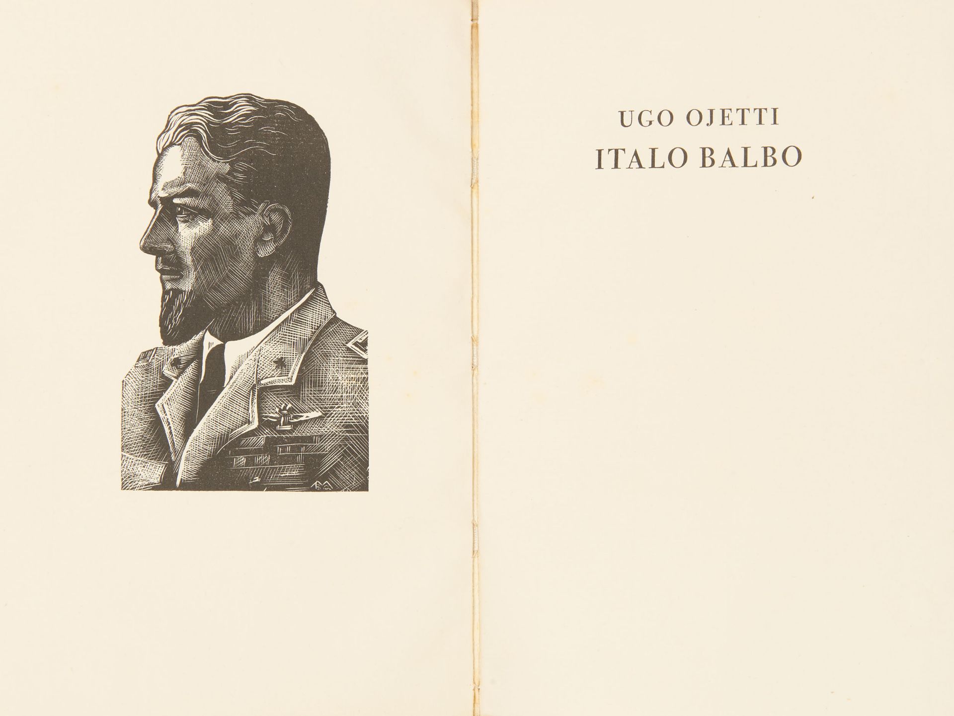 [MARDERSTEIG] OJETTI, Ugo (1871-1946). Italo Balbo. Verona: Officina Bodoni, 1941. - Bild 2 aus 2