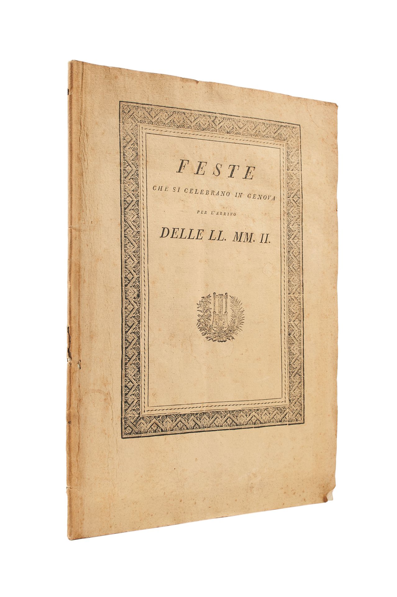 [NAPOLEONIC] AGRETTI, Giovan Battista. Feste che si danno in Genova per la venuta di sua