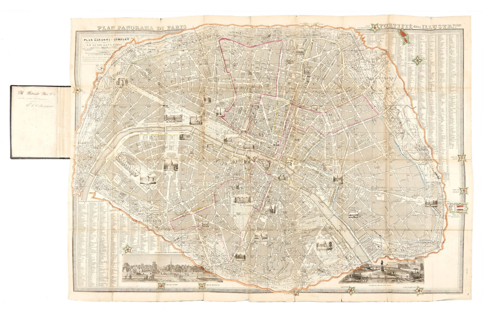 [PARIS]. Plan garanti complet ou le guide dans Paris. Paris: Lallemand, 1855.