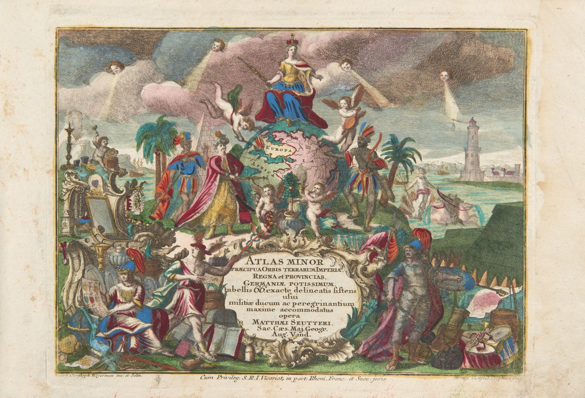 SEUTTER, Georg Matthaus (1678-1757). Atlas Minor praecipua Orbis terrarium Imperia, Regna et - Image 3 of 4