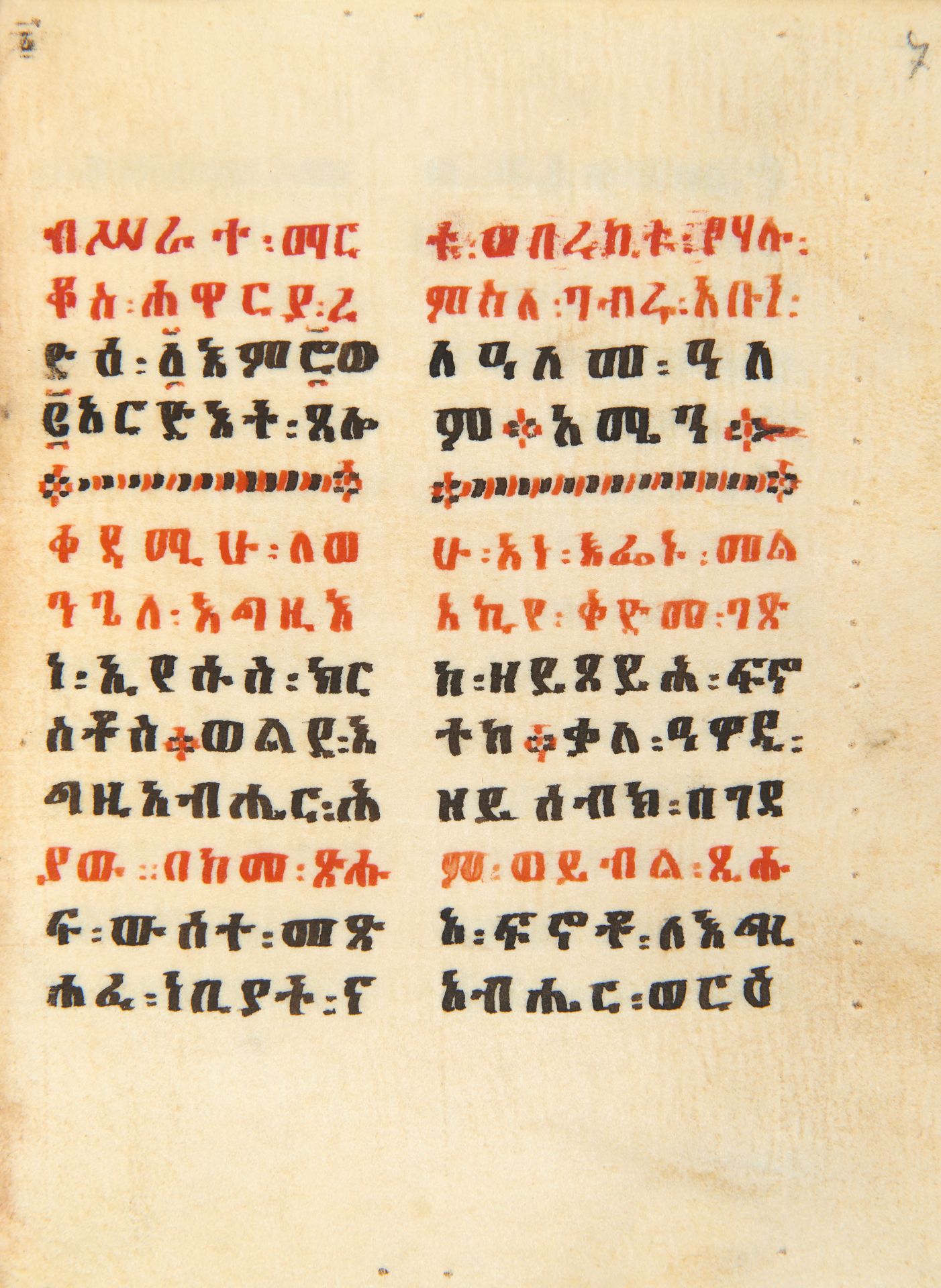 [ETHIOPIAN MANUSCRIPT] Gospel of Mark in the 'ge'ez' language. [Late 19th century].
