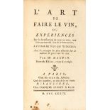 [ENOLOGY] MAUPIN (18th cent.). L'art de faire le vin (1779) [BOUND WITH:] L'art de la vigne (1780)