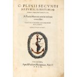 PLINY THE ELDER (23-79 AD). Naturalis historiae. Venice: Paolo Manuzio, 1559.