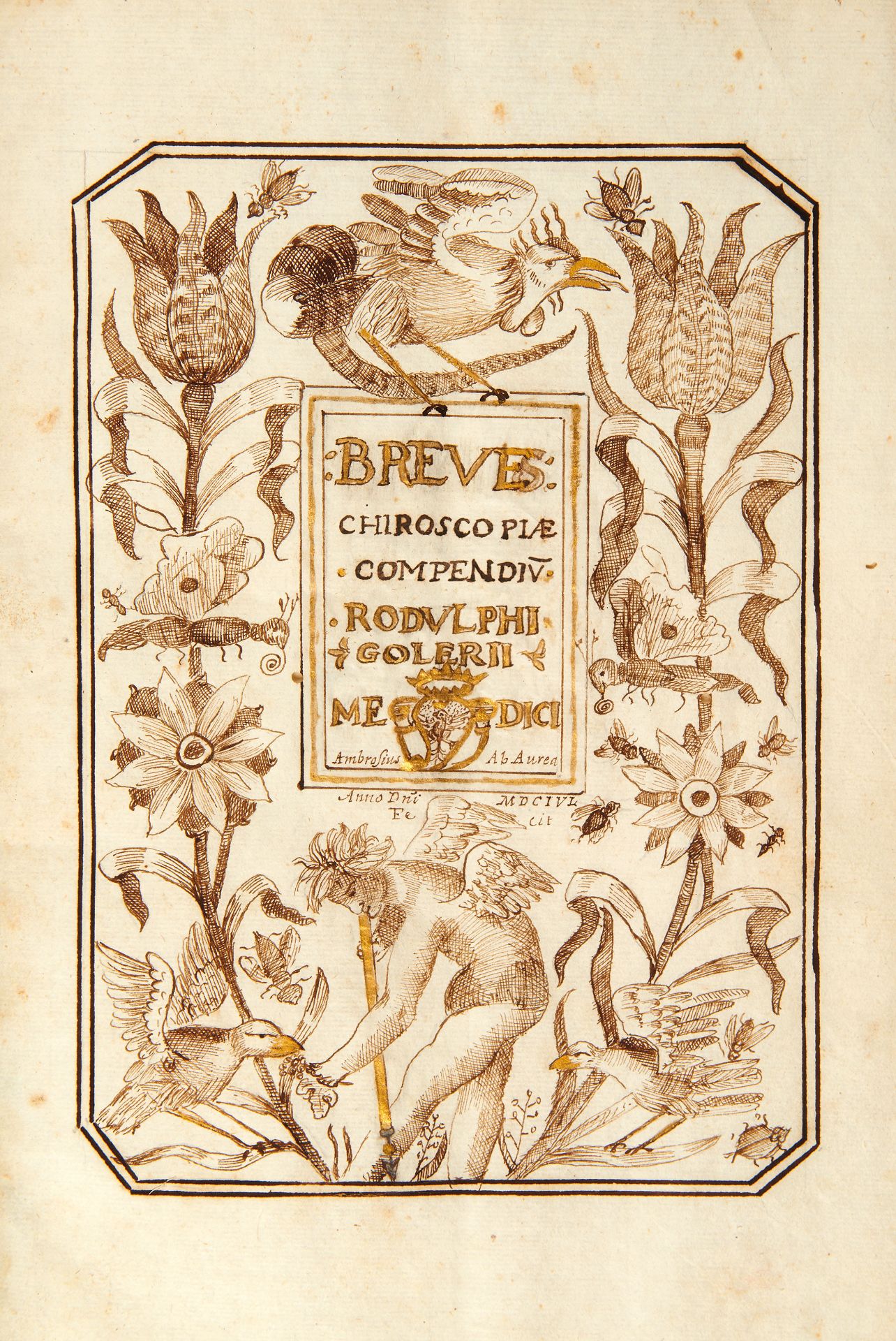 [CURIOSA] GOLERIUS, Rodolphus . Breve chiroscopiae compendium. Germany(?): Ambrosus ab aurea, 1646. - Bild 2 aus 3