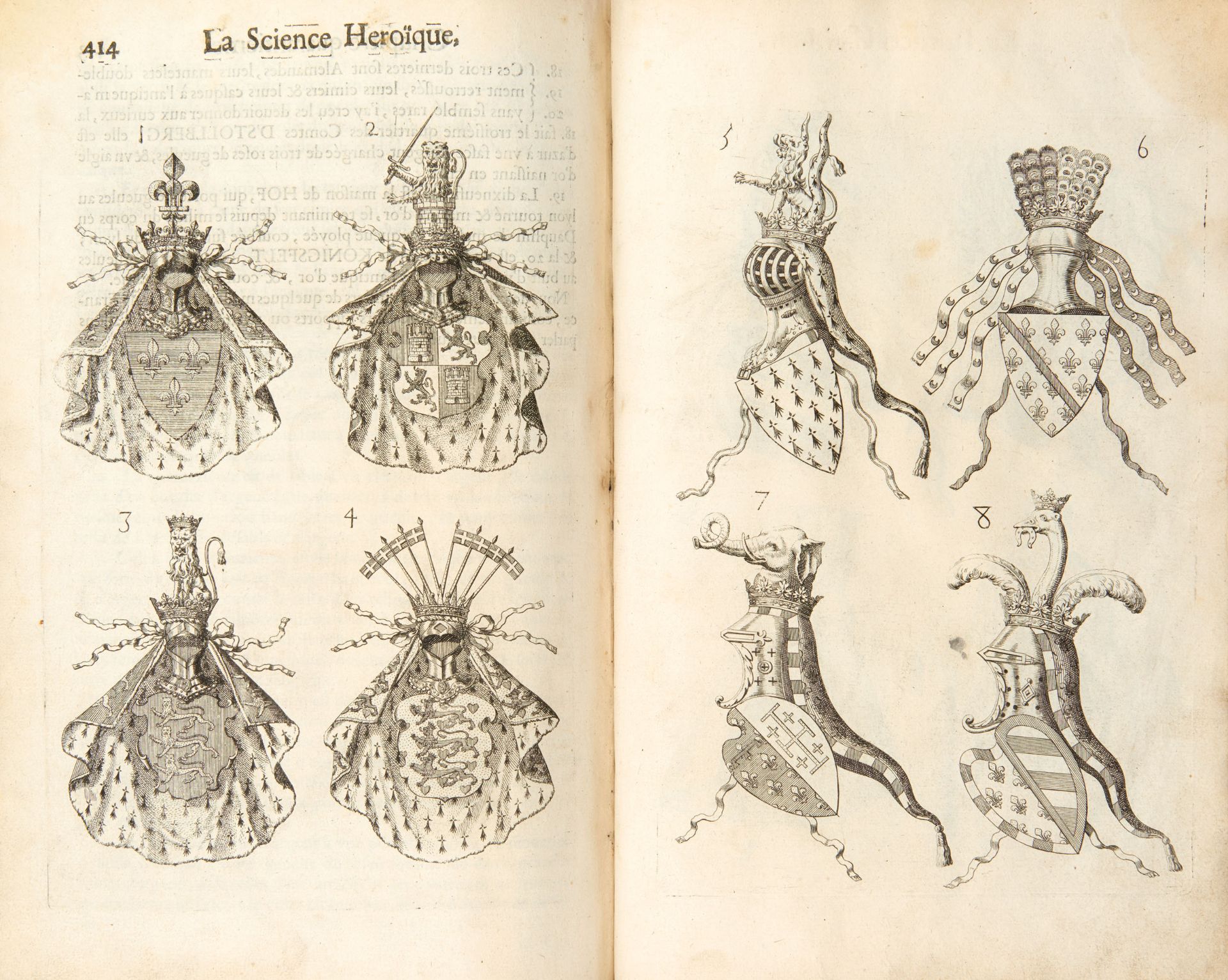 [HERALDRY] VULSON DE LA COLOMBIERE, Marc (d. 1658). La science heroique, traitant de la noblesse, - Image 5 of 6