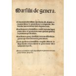 [ARISTOTLE] MARSILIUS DE INGHEN (1340-1396). De genera[tione]...in libros de generatione et