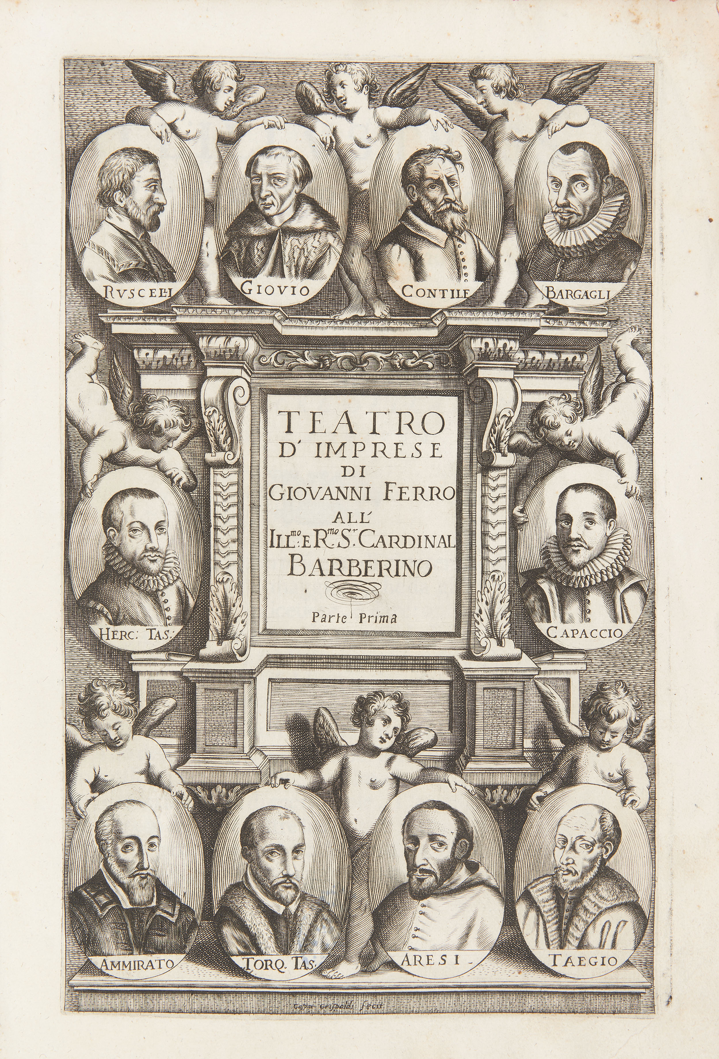 FERRO, Giovanni (1582-1630). Teatro d'imprese. Venetia: Giacomo Sarzina, 1623.