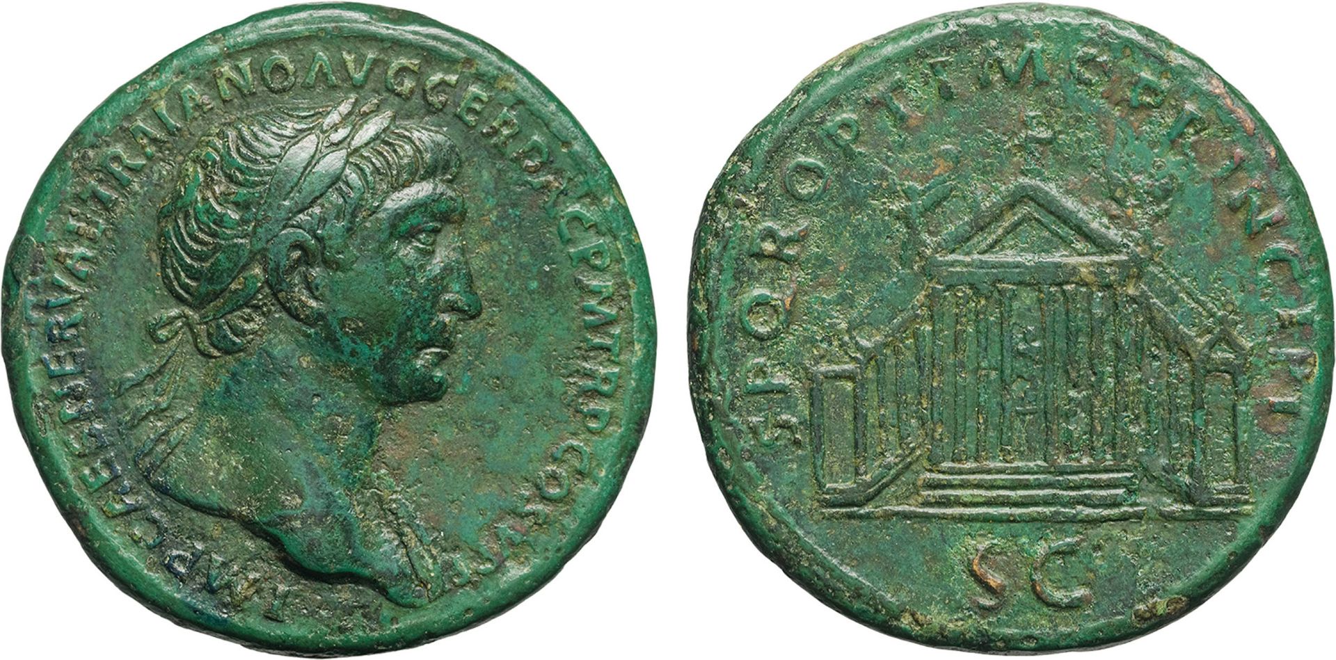 MONETE ROMANE IMPERIALI. TRAIANO (98-117). SESTERZIO