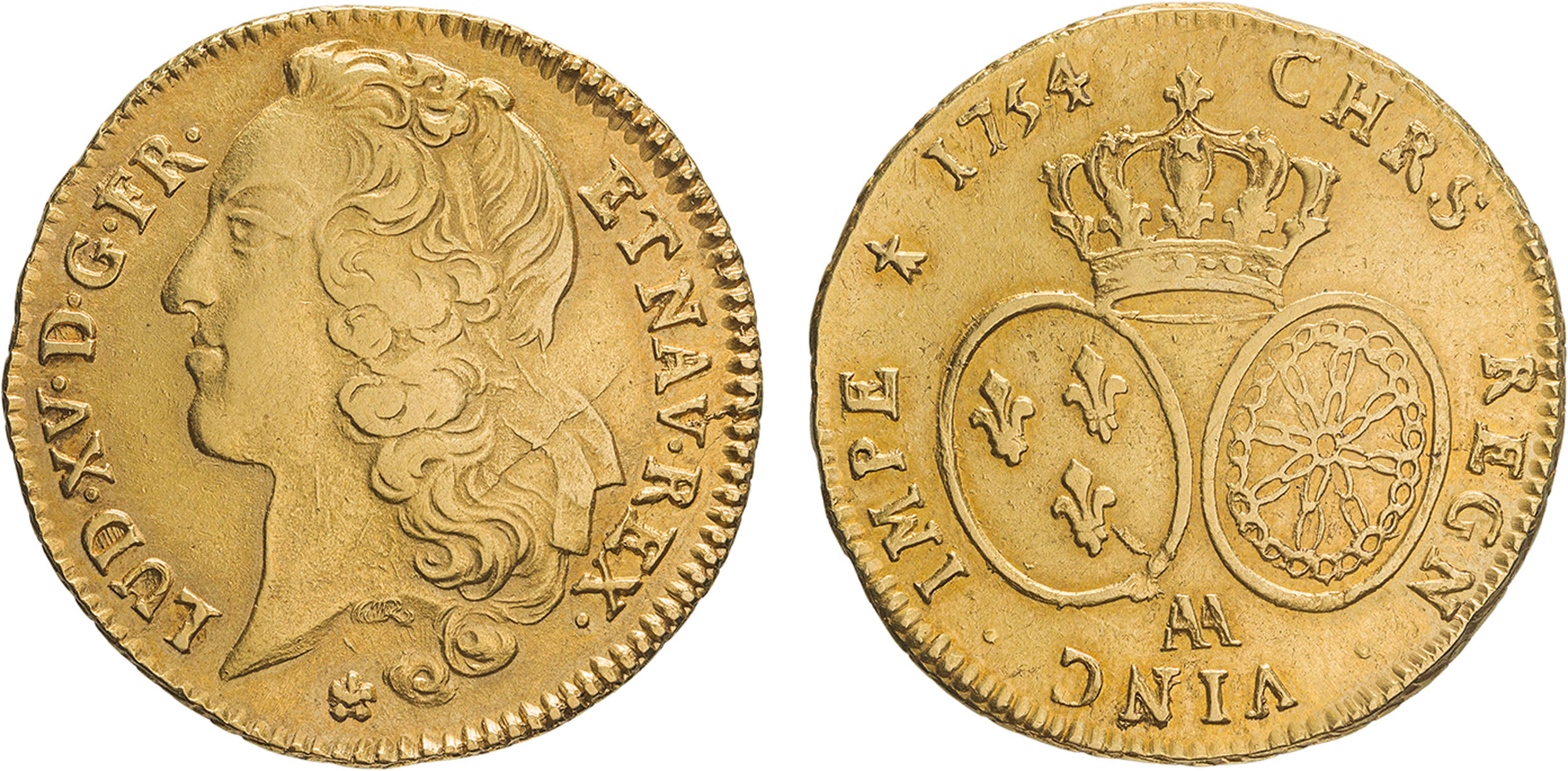 ZECCHE ESTERE. FRANCIA. LUIGI XV (1715-1774). DOPPIO LUIGI D'ORO 1754