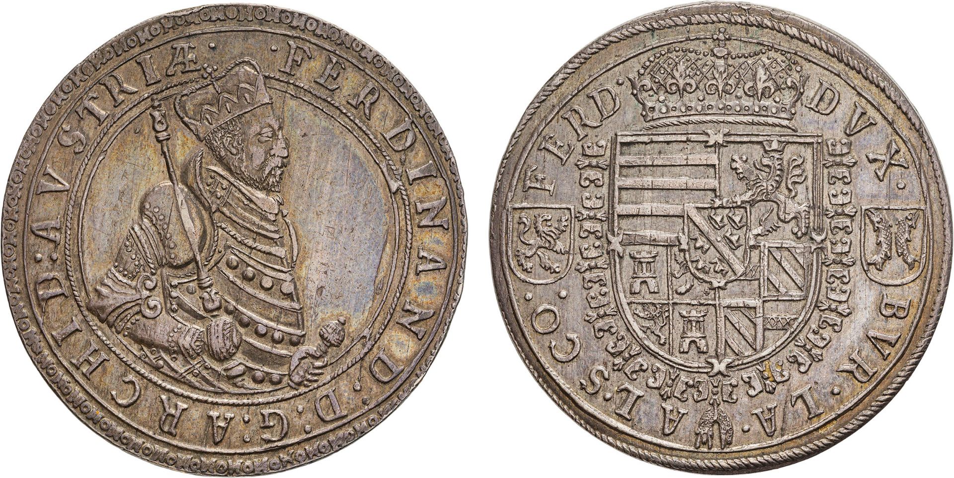 ZECCHE ESTERE. SACRO ROMANO IMPERO. FERDINANDO II ARCIDUCA (1564-1595). DOPPIO TALLERO