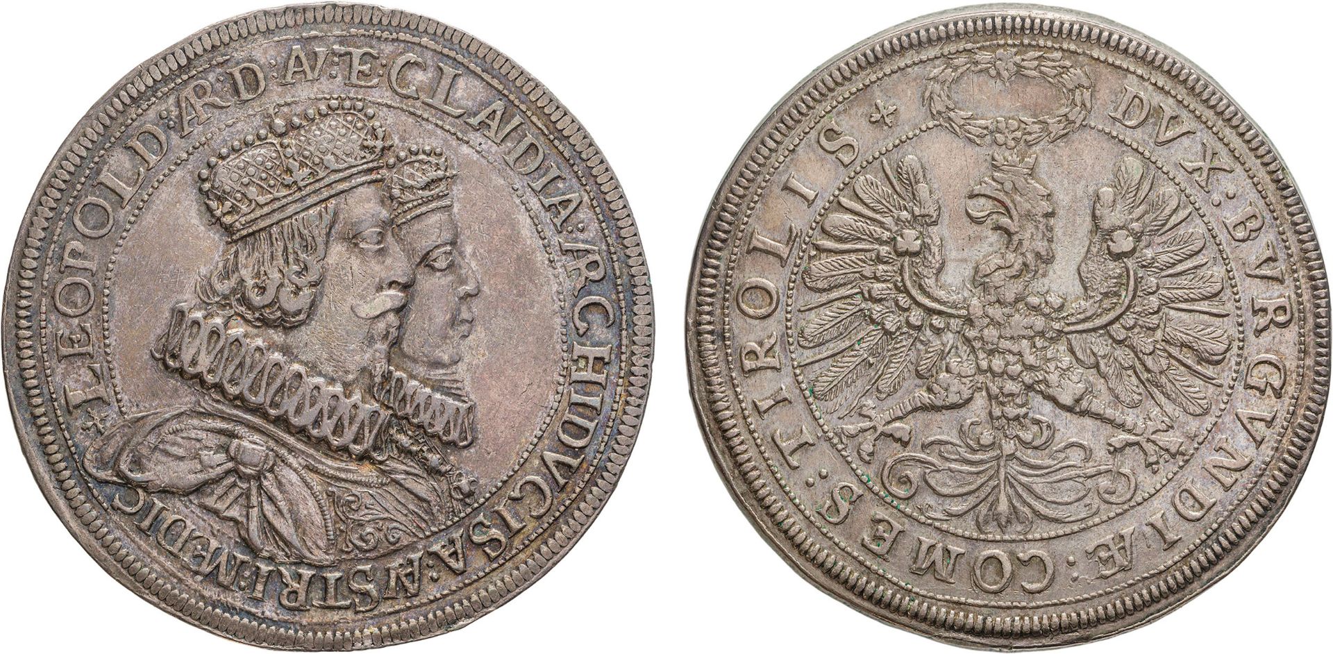 ZECCHE ESTERE. SACRO ROMANO IMPERO. LEOPOLDO V ARCIDUCA (1619-1632). DOPPIO TALLERO 1626