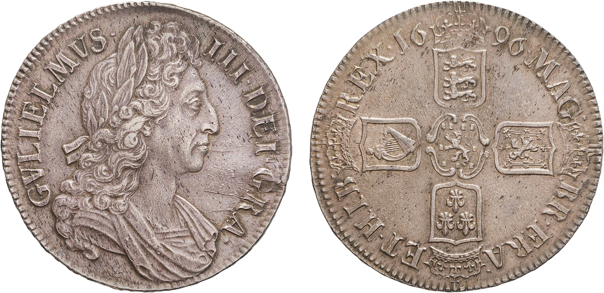 ZECCHE ESTERE. GRAN BRETAGNA. GUGLIELMO III (1694-1702). CORONA 1696