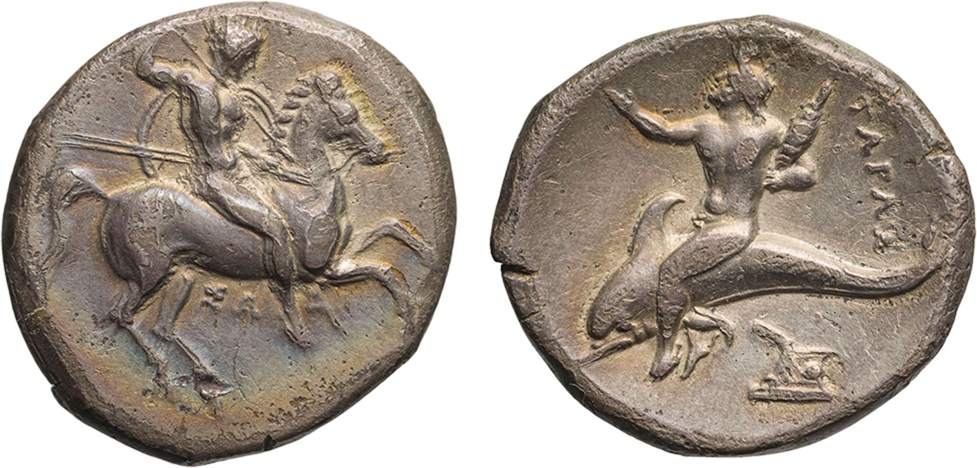 MONETE GRECHE. CALABRIA. TARANTO (CIRCA 280-291 A.C.). NOMOS