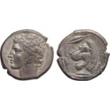 MONETE GRECHE. SICILIA. LEONTINI (CIRCA 425 A.C.). TETRADRACMA