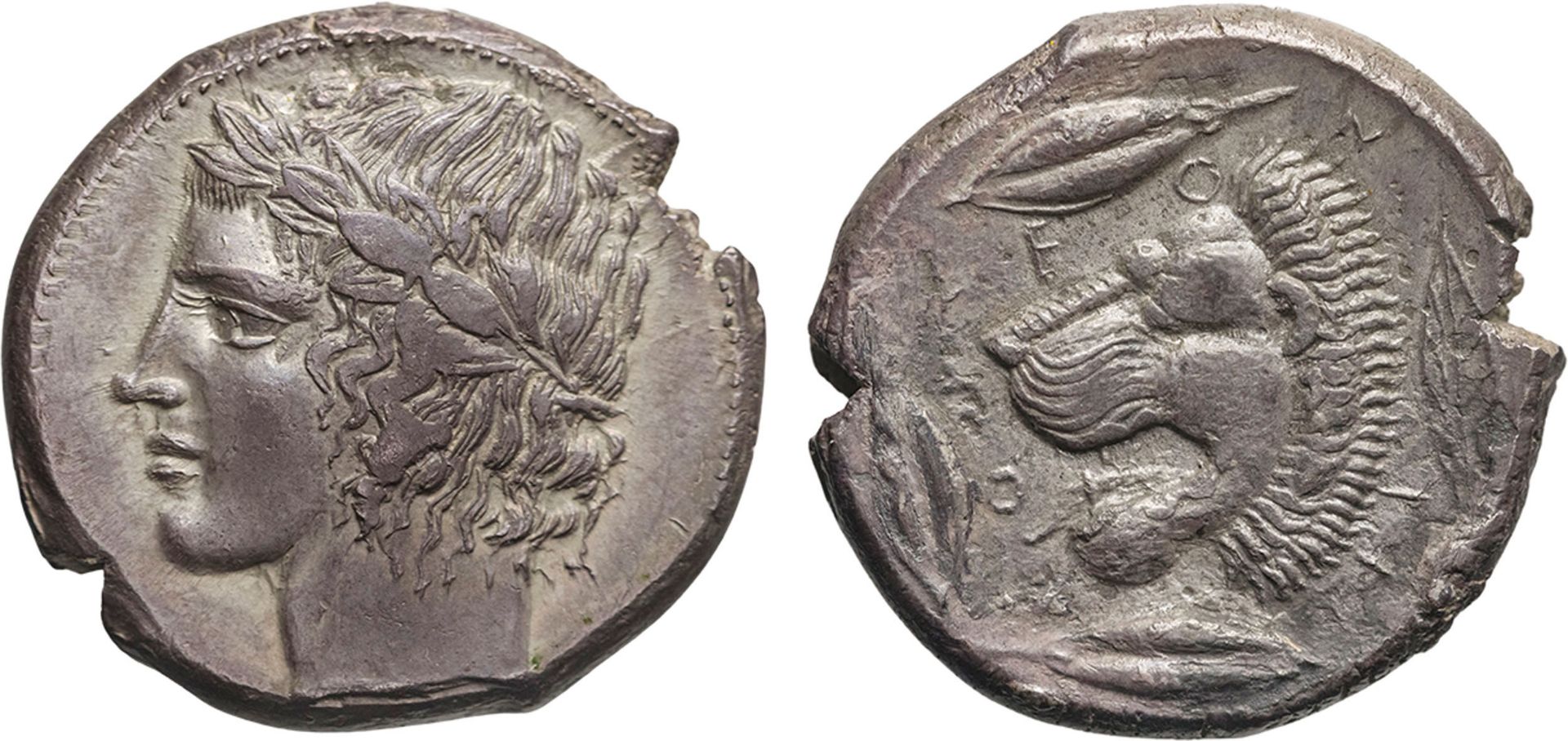 MONETE GRECHE. SICILIA. LEONTINI (CIRCA 425 A.C.). TETRADRACMA