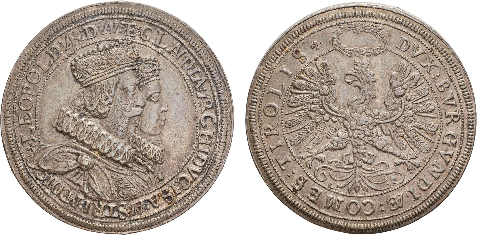 ZECCHE ESTERE. SACRO ROMANO IMPERO. LEOPOLDO V ARCIDUCA (1619-1632). DOPPIO TALLERO 1626