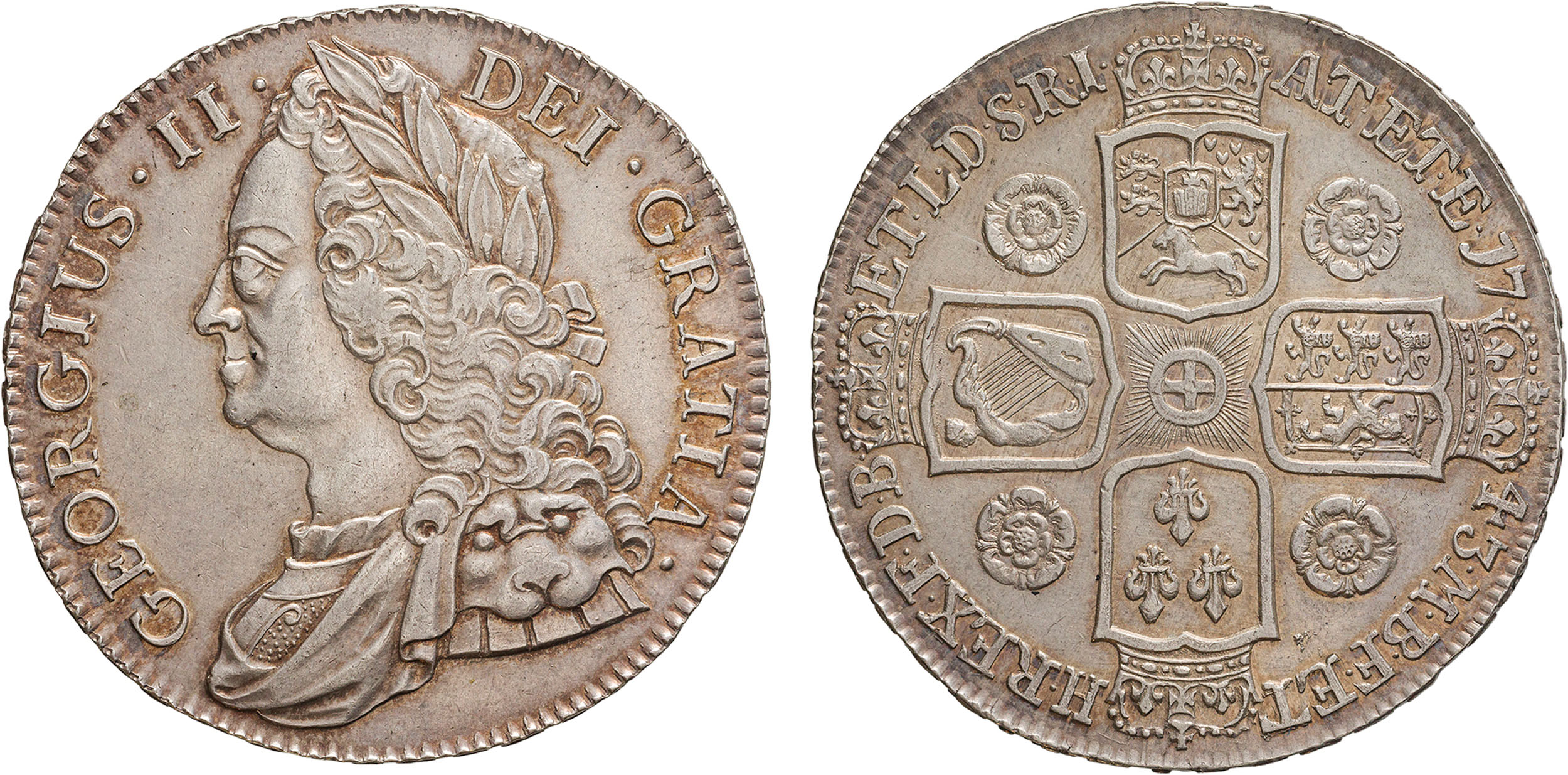 ZECCHE ESTERE. GRAN BRETAGNA. GIORGIO II (1727-1760). CORONA 1743