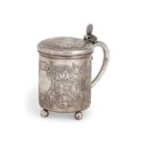 TANKARD IN ARGENTO, S. PIETROBURGO, META' DEL XIX SECOLO, ORAFO NICHOLS AND PLINKE