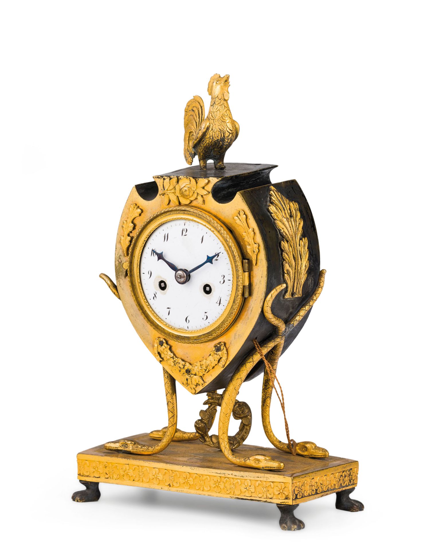 PICCOLO OROLOGIO IN BRONZO DORATO, VIENNA, 1840 CIRCA - Image 2 of 3