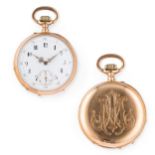 ANONIMO, OROLOGIO DA TASCA IN ORO CON MONOGRAMMA MA, SVIZZERA 1900 CIRCA