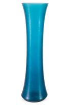 GRANDE VASO IN VETRO A FONDO BLU, FORNACE DI MURANO, CIRCA 1980