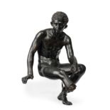 FIGURA IN BRONZO PATINATO, XVIII SECOLO