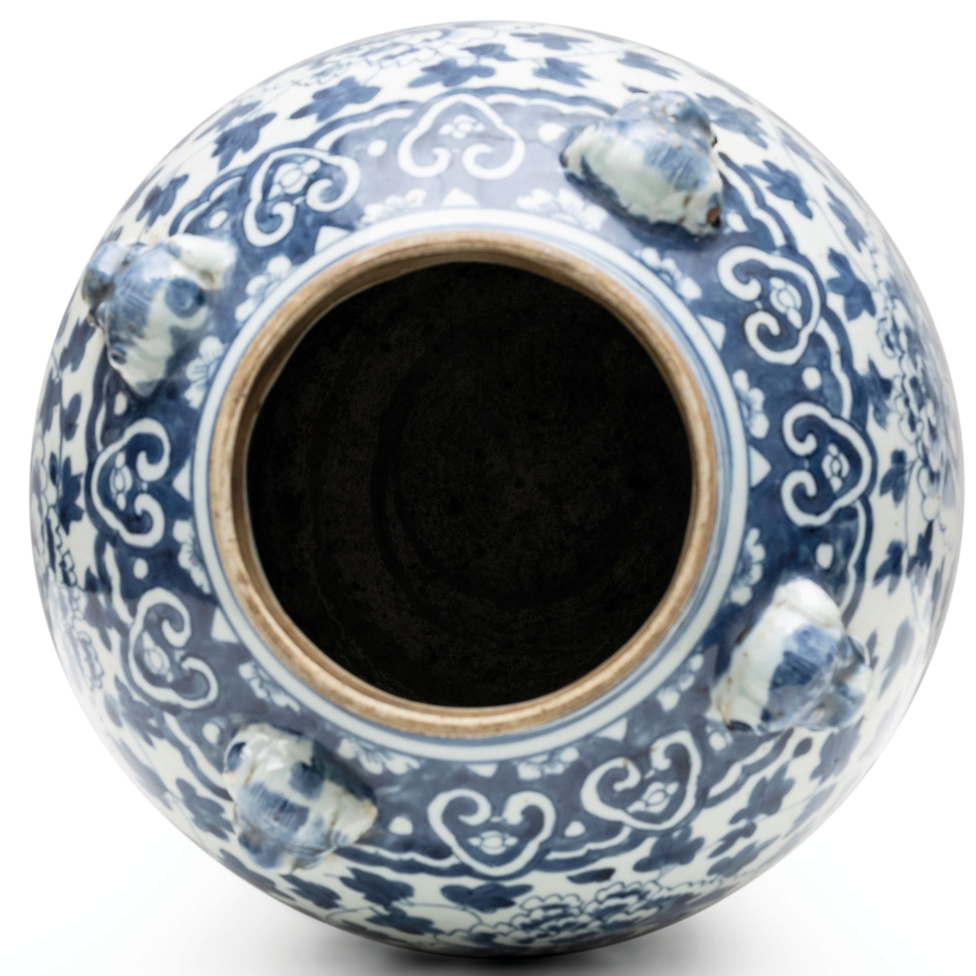 VASO IN PORCELLANA BIANCA E BLU, CINA, TARDA DINASTIA QING - Bild 5 aus 6