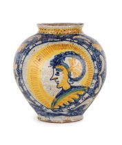 BOCCIA IN MAIOLICA POLICROMA, FORNACE DI GERACE CALABRO, XVIII SECOLO